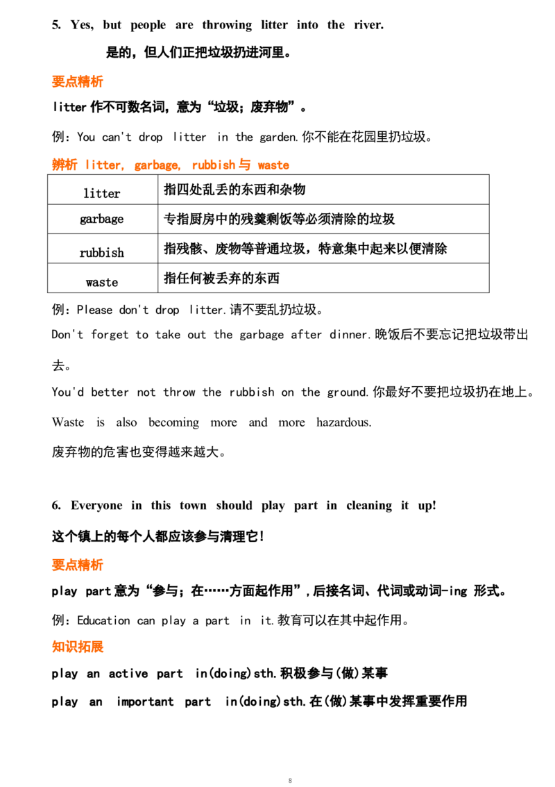1_24秋《初中各科知识点梳理》_初中英语《知识梳理》7-9年级上下册_重点知识_人教版初中英语_下册_九下_UNIT13