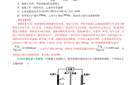 重难点突破离子交换膜的分析与应用(解析版)_05高考化学_新高考复习资料_2024年新高考资料_二轮复习资料_2024年高考化学二轮复习讲练测（新教材新高考）_配套练习（原卷版+解析版）