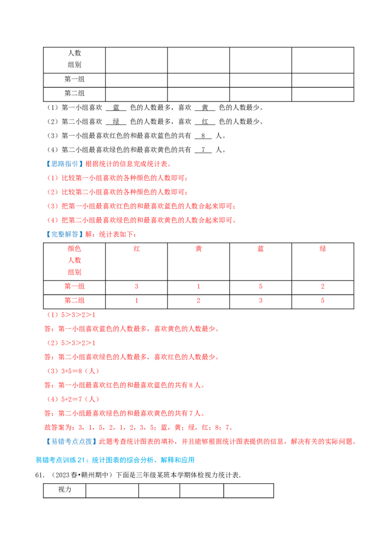 专题05易错题必刷练（复习讲义）-（人教版）教师版_26春人教版数学三下_19、赠送其它资料_新建文件夹_三年级数学下册（人教版）_母题专项练习-K35_2025版