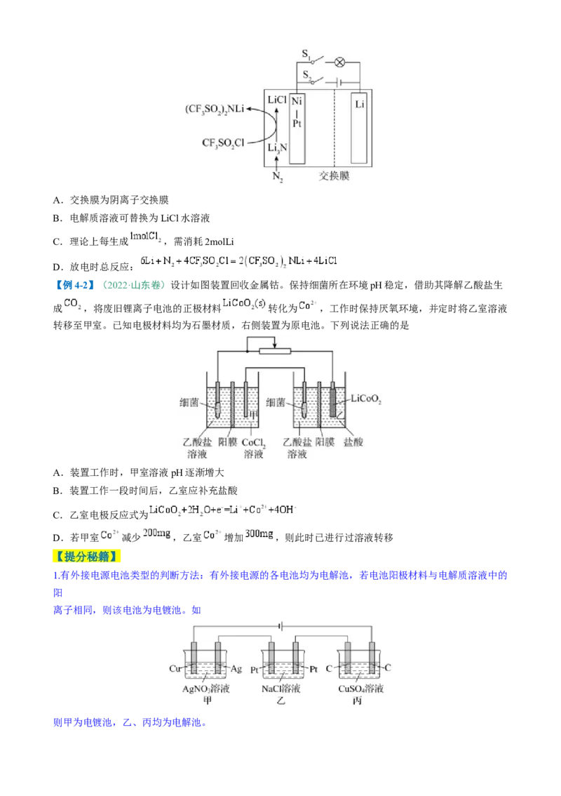 题型12新型电化学装置（原卷版）_05高考化学_2025年新高考资料_二轮复习_2025年高考化学二轮热点题型归纳与变式演练（新高考通用）340117718
