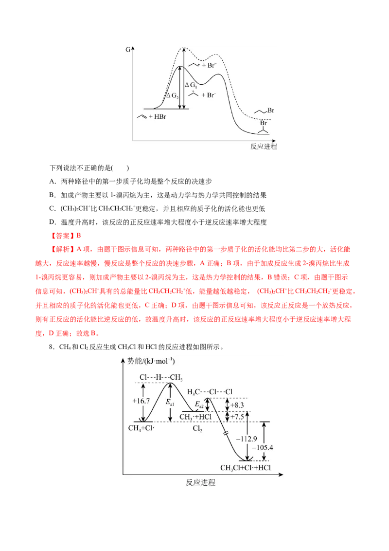 高考热点专项物质能量、能垒变化图像分析（解析版）_05高考化学_2025年新高考资料_二轮复习_上好课2025年高考化学二轮复习讲练测（新高考通用）3379109_主题三化学反应原理
