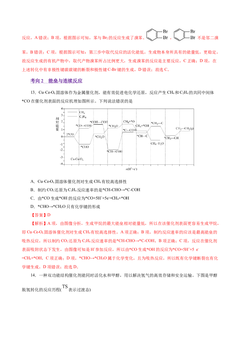 高考热点专项物质能量、能垒变化图像分析（解析版）_05高考化学_2025年新高考资料_二轮复习_上好课2025年高考化学二轮复习讲练测（新高考通用）3379109_主题三化学反应原理