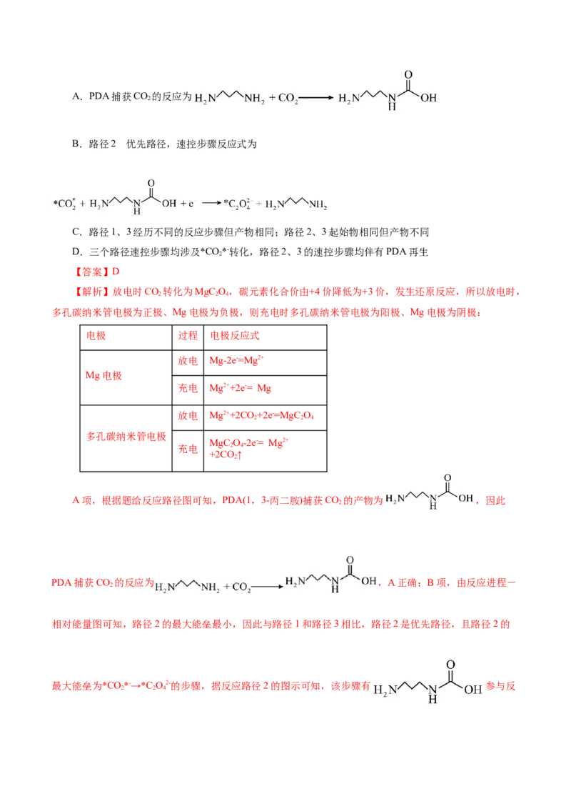 高考热点专项物质能量、能垒变化图像分析（解析版）_05高考化学_2025年新高考资料_二轮复习_上好课2025年高考化学二轮复习讲练测（新高考通用）3379109_主题三化学反应原理