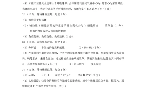高三理综-生物答案_05高考化学_高考模拟题_全国课标版_山西省运城市2022-2023学年高三上学期期末调研测试理综_山西省运城市2022-2023学年高三上学期期末调研测试理综