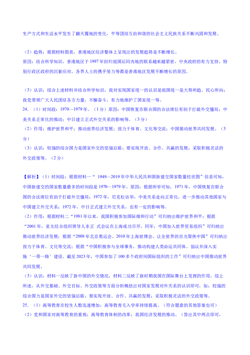 基础过关卷（夯基固本）-2023-2024学年八年级历史下册期末满分冲刺复习攻略_新八下历史_19、赠送其它资料_旧版_12复习课件8下历史_2023-2024学年八年级历史下册期末满分冲刺复习攻略