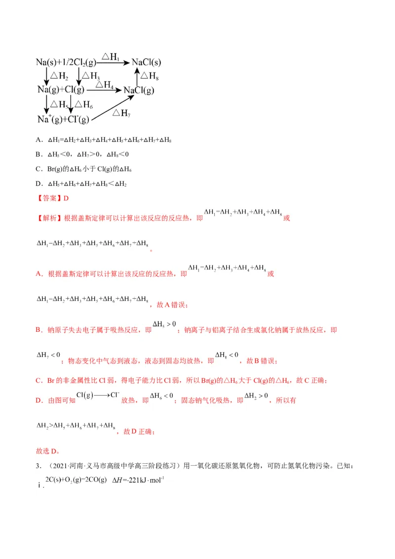 解密06化学反应与热能（讲义）-高频考点解密2022年高考化学二轮复习讲义+分层训练（全国通用）（解析版）_05高考化学_通用版（老高考）复习资料_2023年复习资料_二轮复习