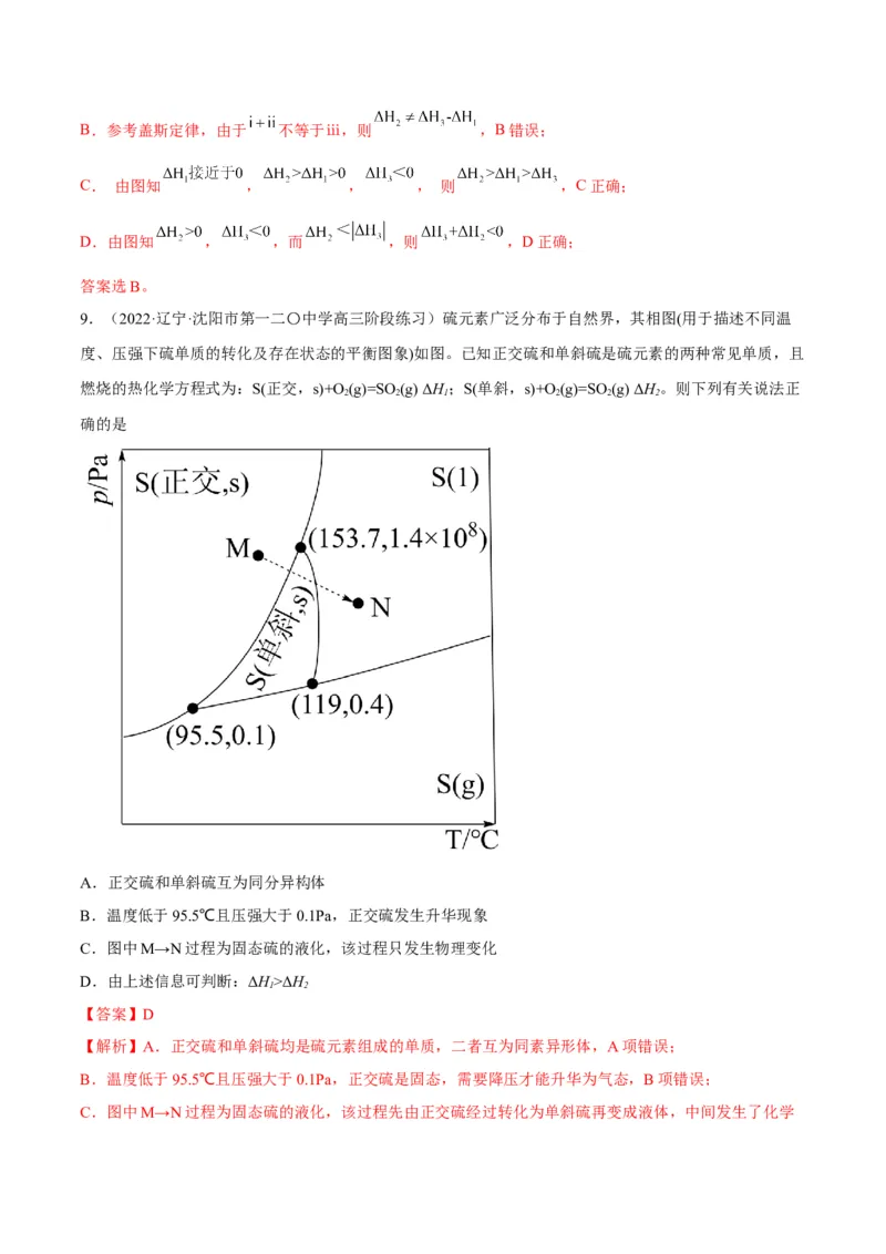 解密06化学反应与热能（讲义）-高频考点解密2022年高考化学二轮复习讲义+分层训练（全国通用）（解析版）_05高考化学_通用版（老高考）复习资料_2023年复习资料_二轮复习