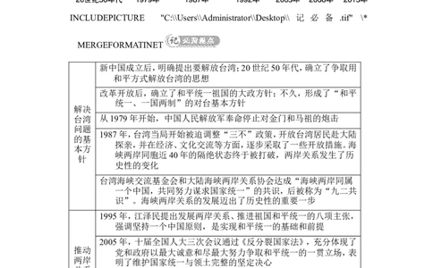 第14课　海峡两岸的交往_新八下历史_19、赠送其它资料_旧版_08背记手册8下历史