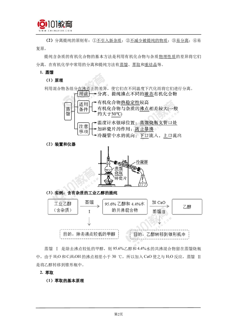 选择性必修3第一章第二节研究有机物的一般方法_新人教版高二化学选修一、二、三_新人教版高中化学选择性必修第三册_高二化学（选择性必修第三册）学案练习