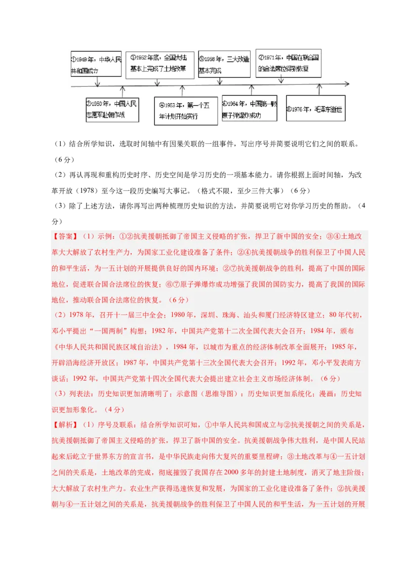 册期末考试模拟卷02（25+3）（教师版）_新八下历史_00、更新资料3月23日_第二套(4)_期末专项复习-U269_2025版