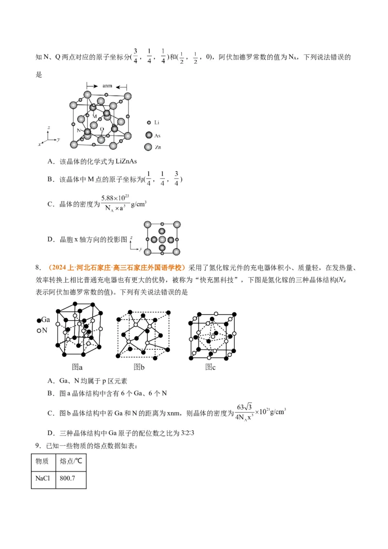 题型20物质结构与性质基础（原卷版）_05高考化学_2024年新高考资料_2.2024二轮复习_2024年高考化学二轮热点题型归纳与变式演练（新高考通用）