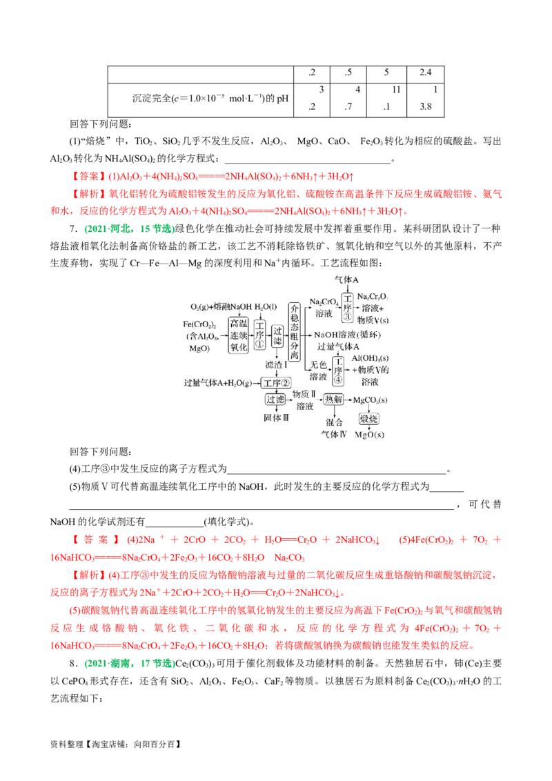 重难点突破&ldquo;陌生情景下&rdquo;方程式的书写(解析版)_05高考化学_新高考复习资料_2024年新高考资料_二轮复习资料_2024年高考化学二轮复习讲练测（新教材新高考）_教师版（含答案解析）