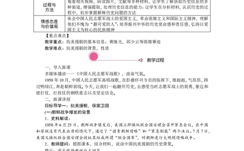 第2课　抗美援朝_新八下历史_19、赠送其它资料_旧版_03课件+教案8下历史_八年级下册历史教案2