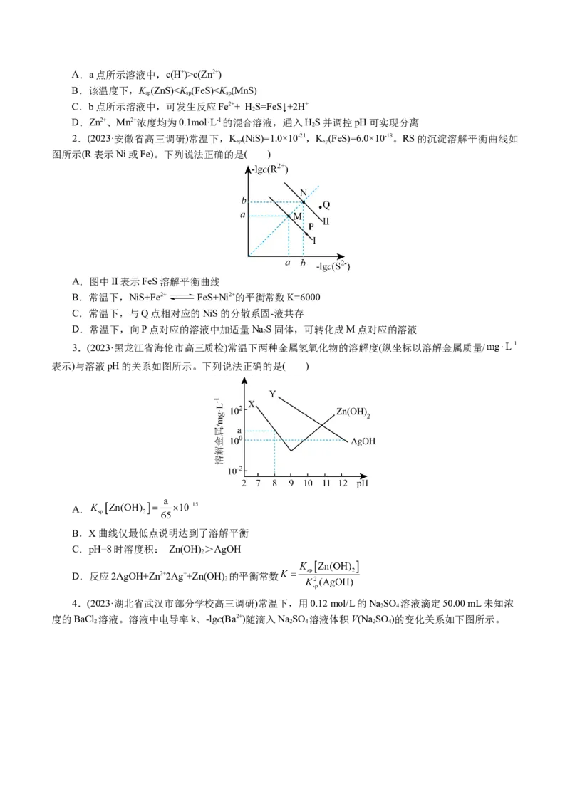重难点突破电解质溶液的图像分析(原卷版)_05高考化学_2024年新高考资料_2.2024二轮复习_2024年高考化学二轮复习讲练测（新教材新高考）