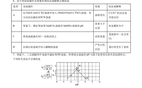 黄金卷06（全国卷老教材）-赢在高考&middot;黄金8卷备战2024年高考化学模拟卷（全国卷专用）（考试版）_05高考化学_2024年新高考资料_4.2024高考模拟预测试卷