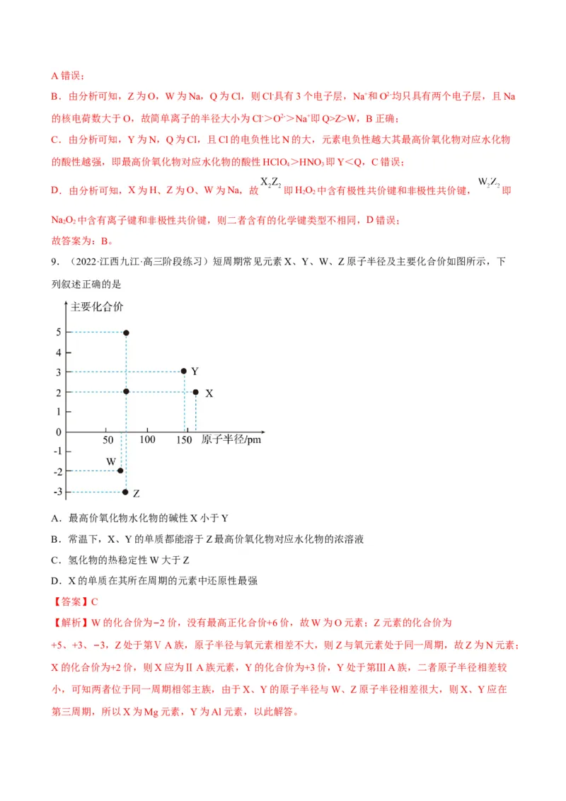解密05物质结构元素周期律（讲义）-高频考点解密2022年高考化学二轮复习讲义+分层训练（全国通用）（解析版）_05高考化学_通用版（老高考）复习资料_2023年复习资料_二轮复习