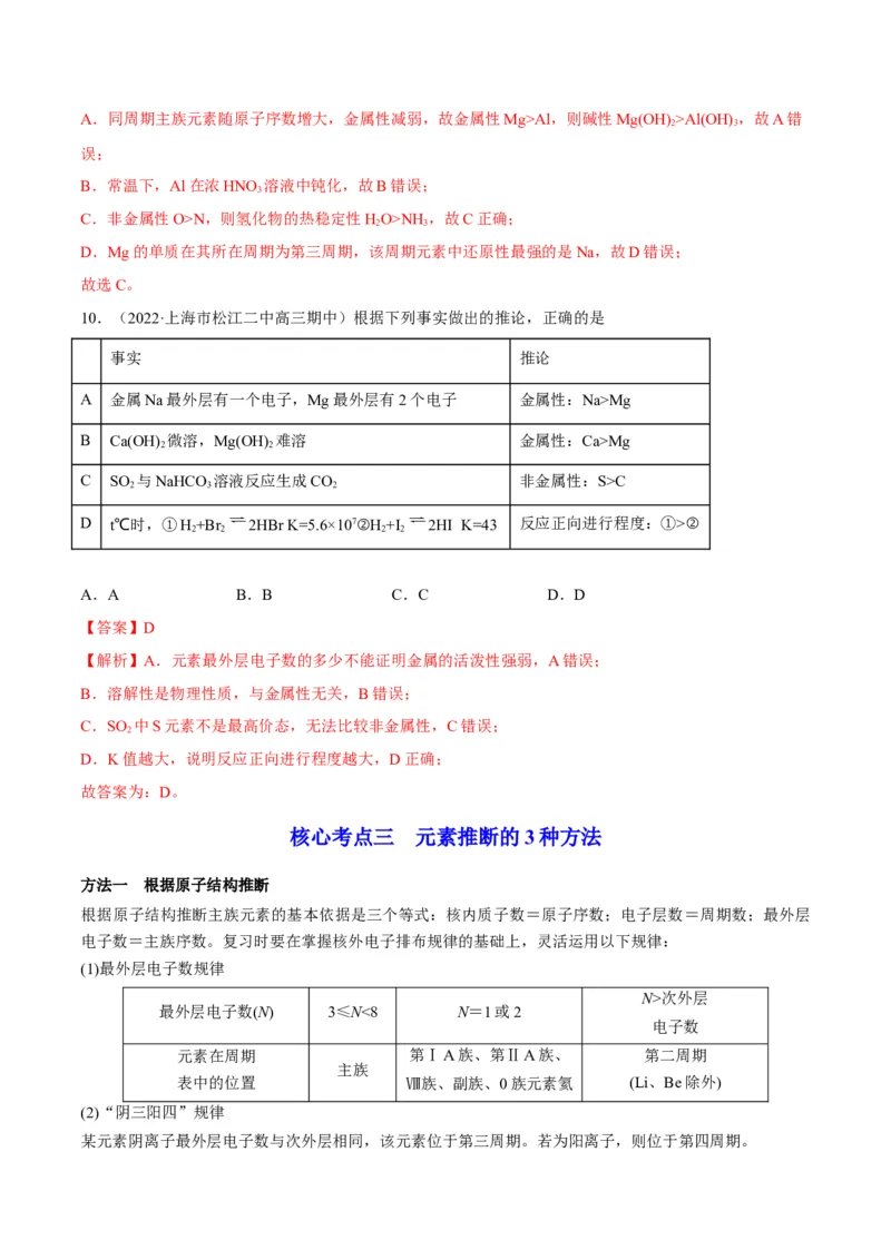 解密05物质结构元素周期律（讲义）-高频考点解密2022年高考化学二轮复习讲义+分层训练（全国通用）（解析版）_05高考化学_通用版（老高考）复习资料_2023年复习资料_二轮复习