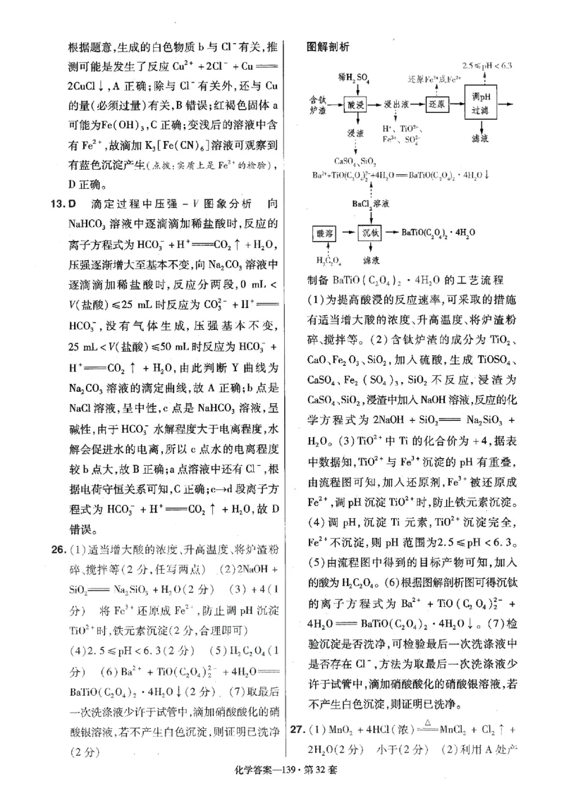 金考卷优秀模拟试卷汇编45套全国卷化学答案_05高考化学_高考模拟题_全国课标版_化学全国卷2023金考卷