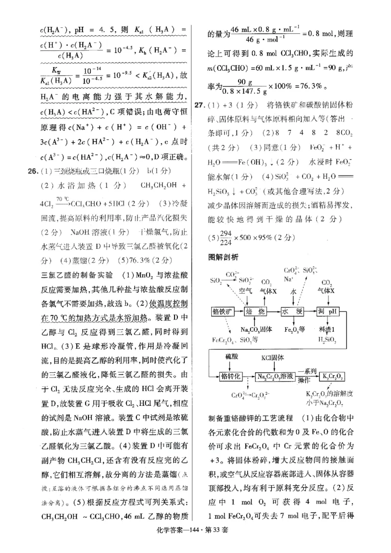金考卷优秀模拟试卷汇编45套全国卷化学答案_05高考化学_高考模拟题_全国课标版_化学全国卷2023金考卷