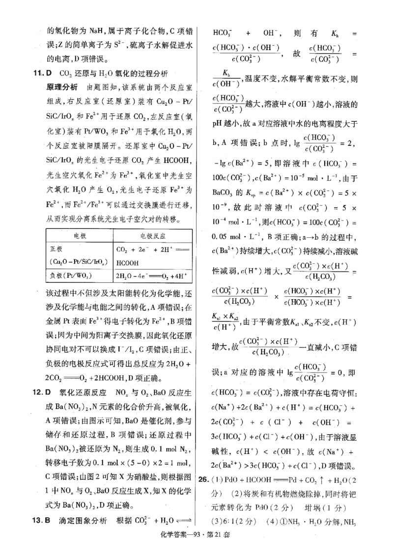金考卷优秀模拟试卷汇编45套全国卷化学答案_05高考化学_高考模拟题_全国课标版_化学全国卷2023金考卷
