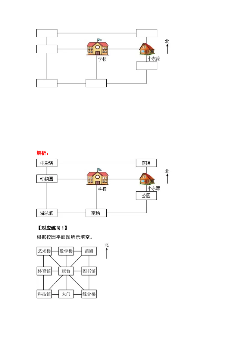 三年级数学下册典型例题系列之第一单元位置与方向（一）（解析版）_26春人教版数学三下_19、赠送其它资料_新建文件夹_三年级数学下册（人教版）_专项练习