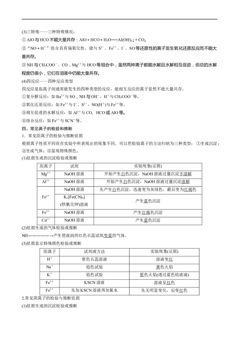重难点03离子反应（原卷版）_05高考化学_新高考复习资料_2023年新高考资料_专项复习_2023年高考化学热点&middot;重点&middot;难点专练（新高考专用）