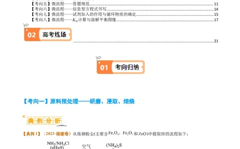 题型06化工微流程（原卷版）_05高考化学_2024年新高考资料_2.2024二轮复习_2024年高考化学二轮热点题型归纳与变式演练（新高考通用）