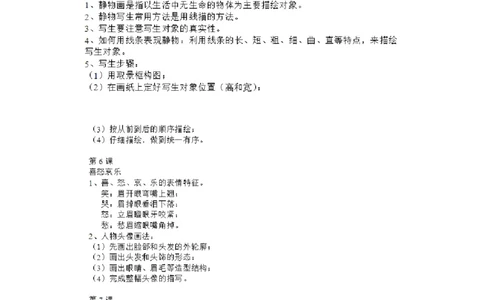 人教版五年级上下册美术知识点汇总_《小学各科知识点》_小学美术《知识梳理》1-6年级上下册_下册