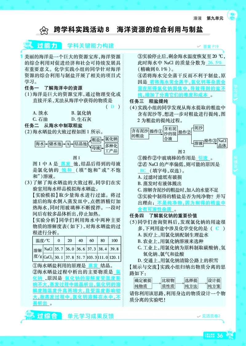 2026《初中化学&bull;一遍过》9年级下册(人教)答案_2026春《初中一遍过》系列_2026《天星教育&bull;一遍过》（9年级下册）（化学）（RJ）
