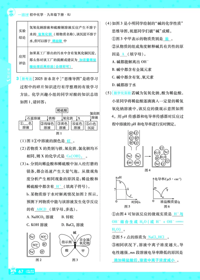 2026《初中化学&bull;一遍过》9年级下册(人教)答案_2026春《初中一遍过》系列_2026《天星教育&bull;一遍过》（9年级下册）（化学）（RJ）