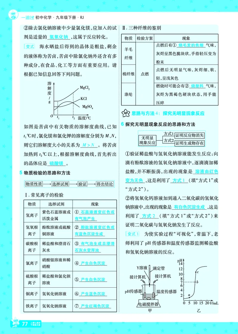 2026《初中化学&bull;一遍过》9年级下册(人教)答案_2026春《初中一遍过》系列_2026《天星教育&bull;一遍过》（9年级下册）（化学）（RJ）