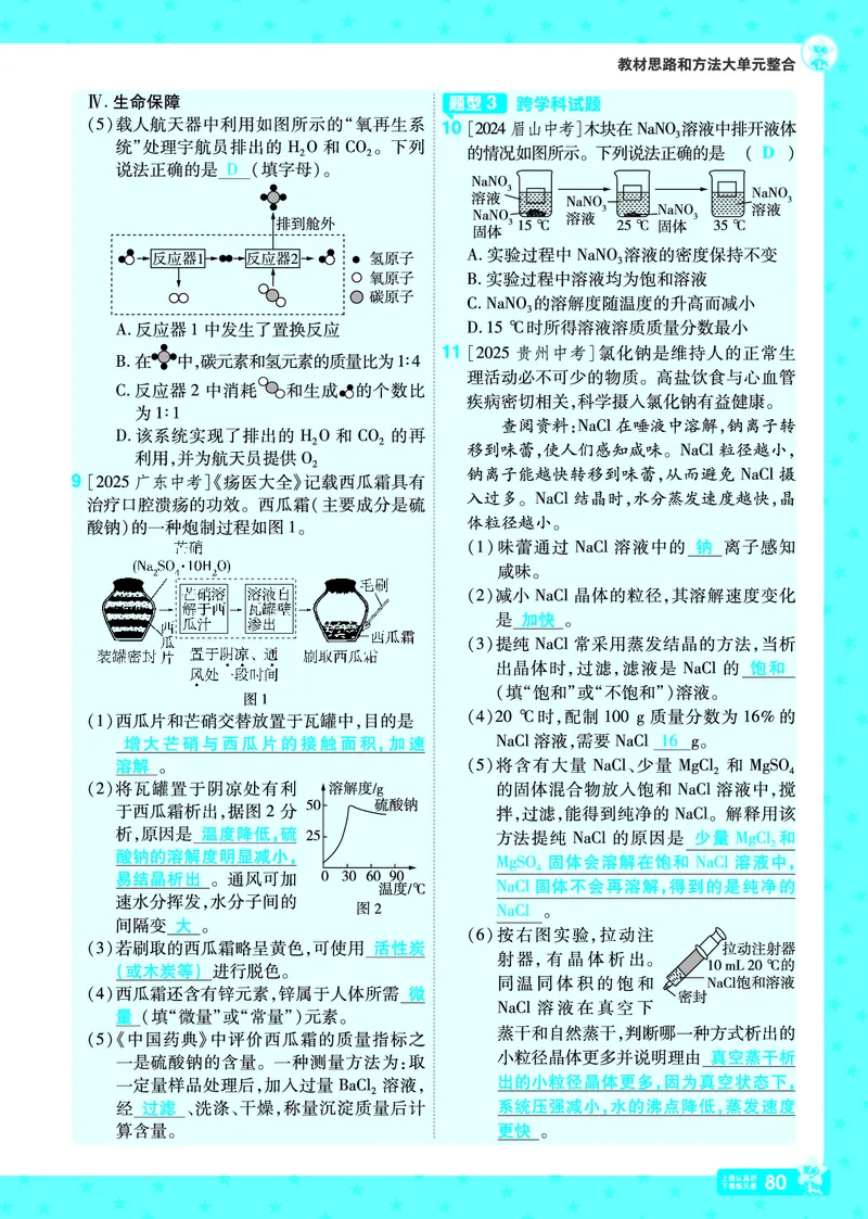 2026《初中化学&bull;一遍过》9年级下册(人教)答案_2026春《初中一遍过》系列_2026《天星教育&bull;一遍过》（9年级下册）（化学）（RJ）