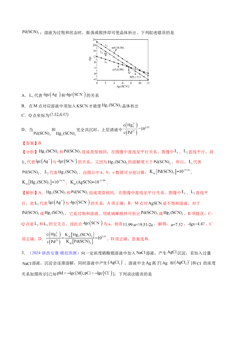 通关10水溶液中的离子平衡（解析版）-备战2024年高考化学抢分秘籍（新高考专用）_05高考化学_2024年新高考资料_5.2024三轮冲刺_备战2024年高考化学抢分秘籍（新高考专用）322209527