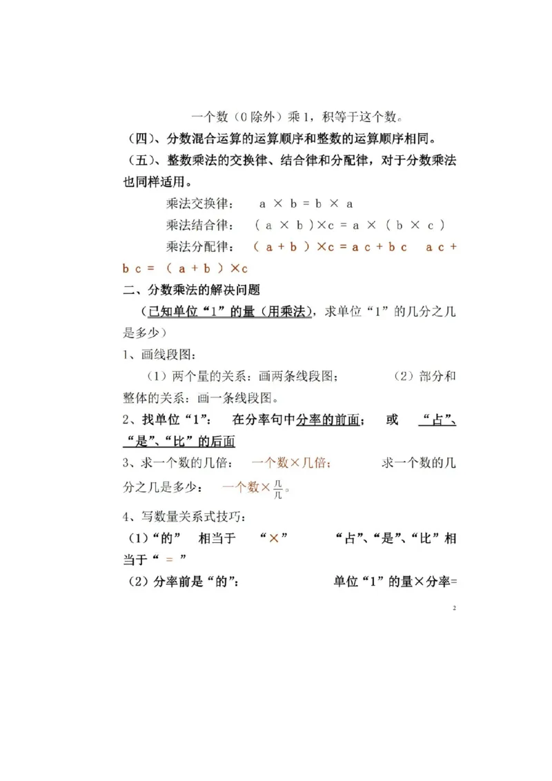 人教版数学六年级上册知识点汇总_《小学各科知识点》_小学数学《知识梳理》1-6年级上下册_上册_人教版小学数学1-6年级上册知识汇总