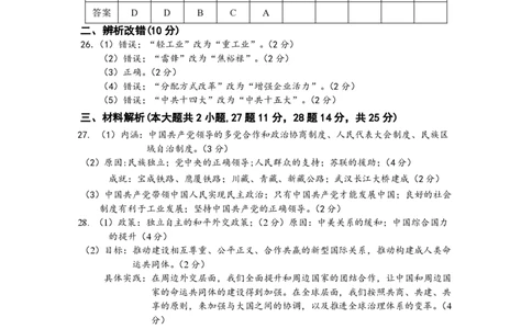 8历期末安徽省合肥市蜀山区琥珀教育集团2024-2025学年八年级下学期6月期末历史试题_新八下历史_13、月考真题试卷