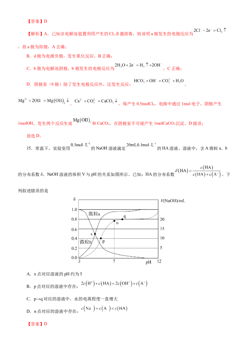 黄金卷07-赢在高考黄金8卷备战2024年高考化学模拟卷（辽宁专用）（解析版）_05高考化学_2024年新高考资料_4.2024高考模拟预测试卷