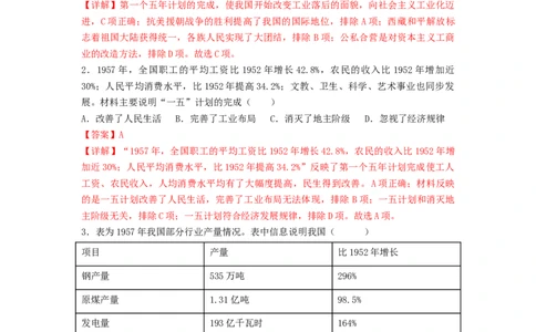 第二单元社会主义制度的建立与社会主义建设的探索（B卷&middot;能力提升练）（解析版）_new_新八下历史_19、赠送其它资料_旧版_07习题试卷8下历史_2、单元测试_单元测试第2套