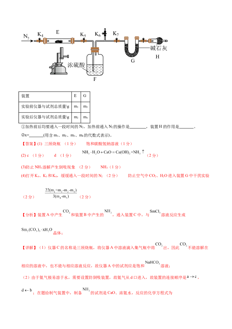 黄金卷07-赢在高考&middot;黄金8卷备战2024年高考化学模拟卷（湖南专用）（解析版）_05高考化学_2024年新高考资料_4.2024高考模拟预测试卷