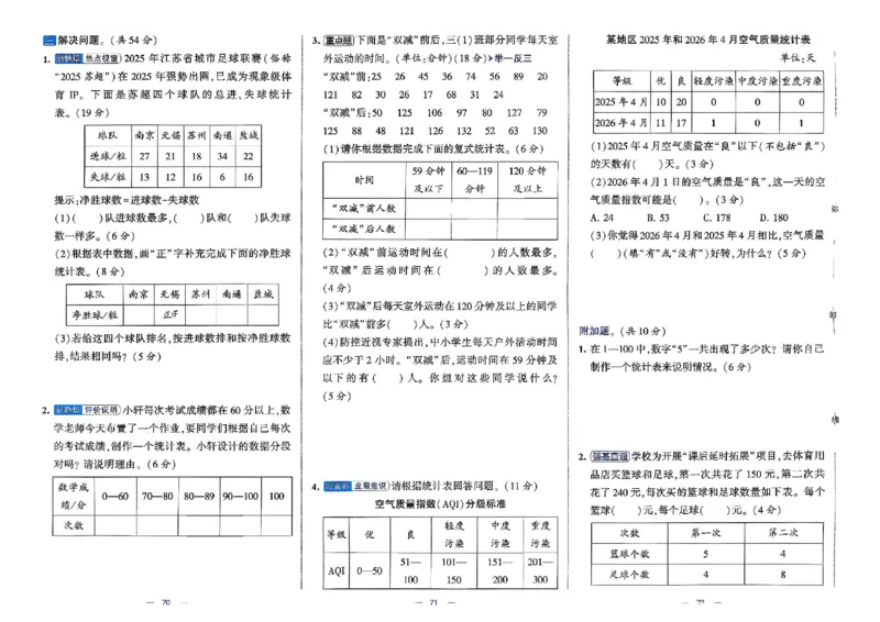 26春3下人教数学学霸提优大试卷_26春人教版数学三下_09、练习题+试卷合集_-26春《提优大试卷》