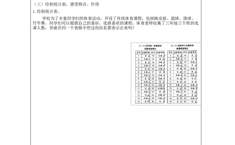 3.2复式统计表练习教学设计_26春人教版数学三下_00、更新资料3月18日_教学设计(3)_3年级下册（教案）新插图_第3单元复式统计表