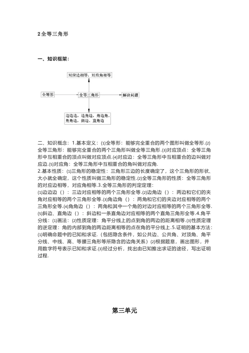 人教版初中数学八上知识点_24秋《初中各科知识点梳理》_初中数学《知识梳理》7-9年级上下册_人教版数学7-9年级上下册知识点汇总_上册