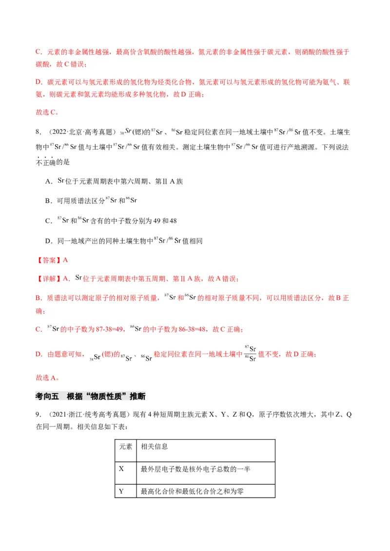 重难点10元素推断与元素周期律-2024年高考化学热点&middot;重点&middot;难点专练（新高考专用）（解析版）_05高考化学_2024年新高考资料_3.2024专项复习