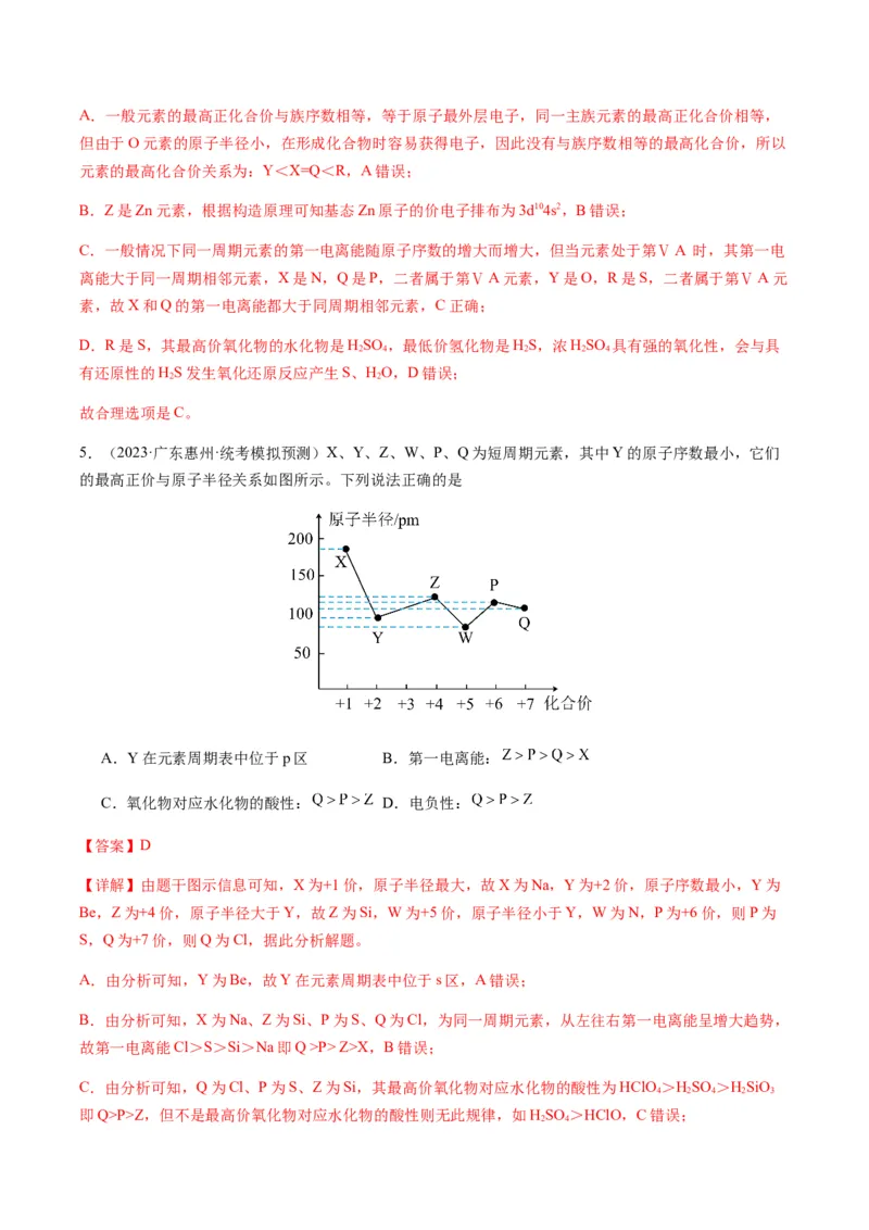 重难点10元素推断与元素周期律-2024年高考化学热点&middot;重点&middot;难点专练（新高考专用）（解析版）_05高考化学_2024年新高考资料_3.2024专项复习