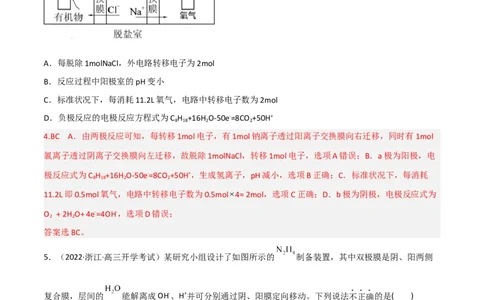 高频考点24电解池的工作原理及应用-2023年高考化学二轮复习高频考点51练（解析版）_05高考化学_新高考复习资料_2023年新高考资料_二轮复习