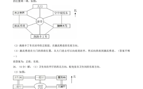第一单元位置与方向（一）-（真题汇编）参考答案_26春人教版数学三下_19、赠送其它资料_新建文件夹_三年级数学下册（人教版）_母题专项练习-K35_2025版