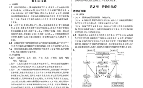 高中生物选择性必修1参考答案_高中全套电子教材及答案。_02高中教材参考答案_高中生物_人教版