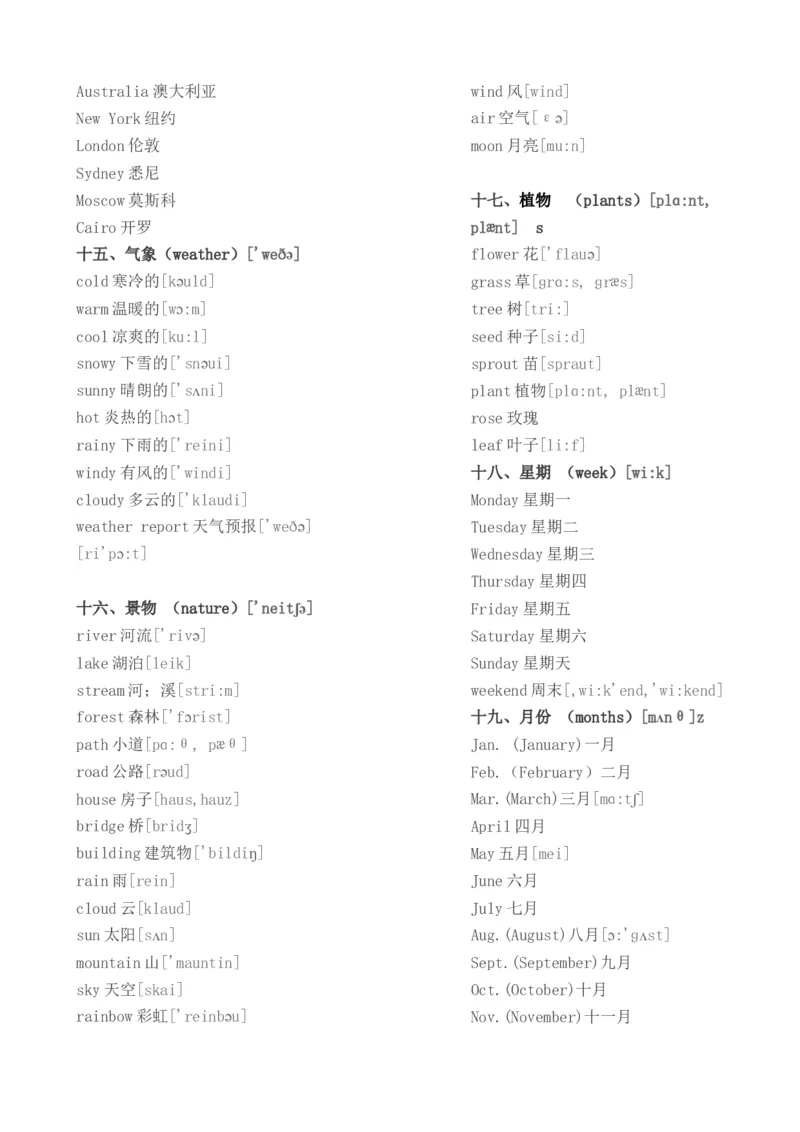 初中英语单词分类大全-def268921665_内蒙古中考真题_赠品_初中英语资料