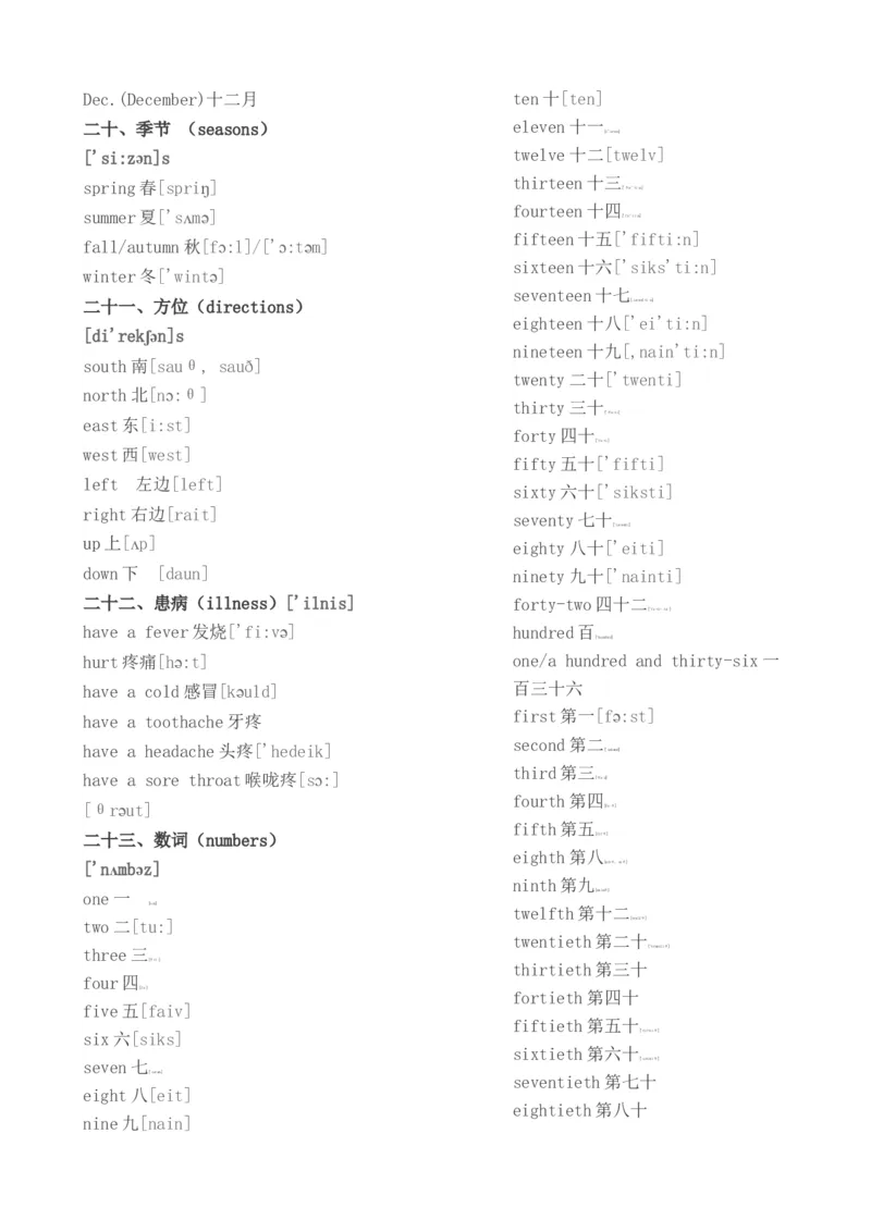 初中英语单词分类大全-def268921665_内蒙古中考真题_赠品_初中英语资料