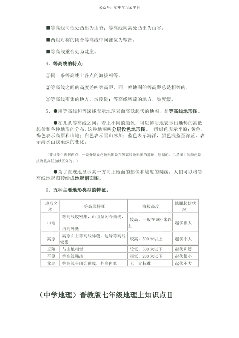 晋教版七年级地理上知识点_24秋《初中各科知识点梳理》_初中地理《知识梳理》7-8年级上下册_晋教版初中地理7-8年级上下册知识梳理
