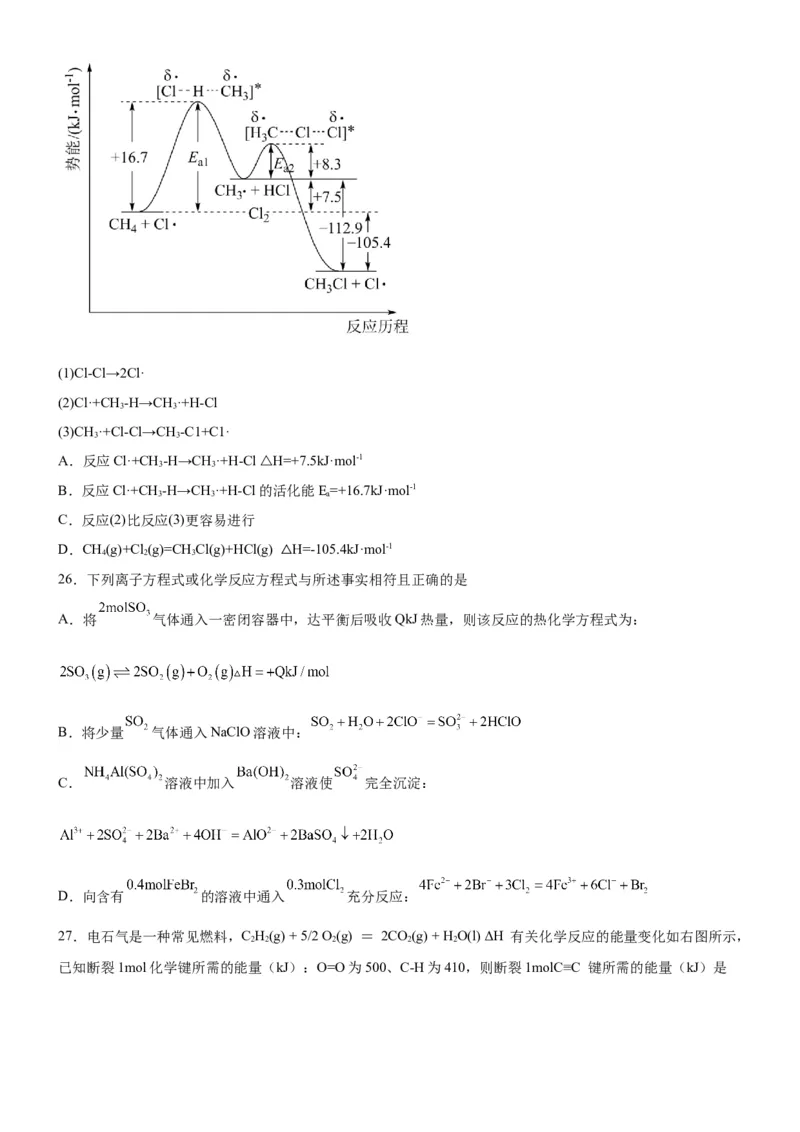 1.1.2热化学方程式（分层作业）（原卷版）_高化_595801221724高中化学新人教版选择性必修一二三电子版教案PPT课件高中试卷_选择性必修1册（人教版）_分层作业